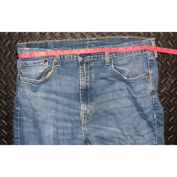 Levis 505 Regular Fit Mens Jeans Blue Medium Wash Denim W40 L32 Straight Leg - Picture 5 of 8